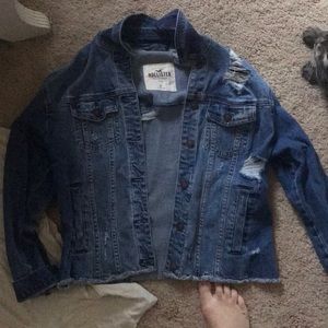 Hollister denim distressed jacket